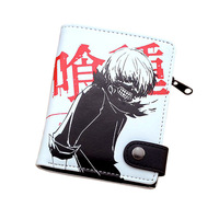 Anime Tokyo Ghoul Kaneki Ken Short Men Wallets with Interior Zipper Pocket