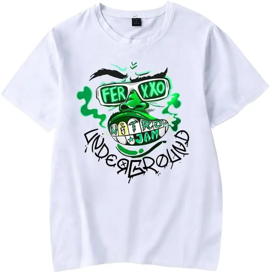 Feid Ferxxo T-Shirt Nitro Jam Underground Tour Merch Short Sleeve Women Men Casual Fashion Tee