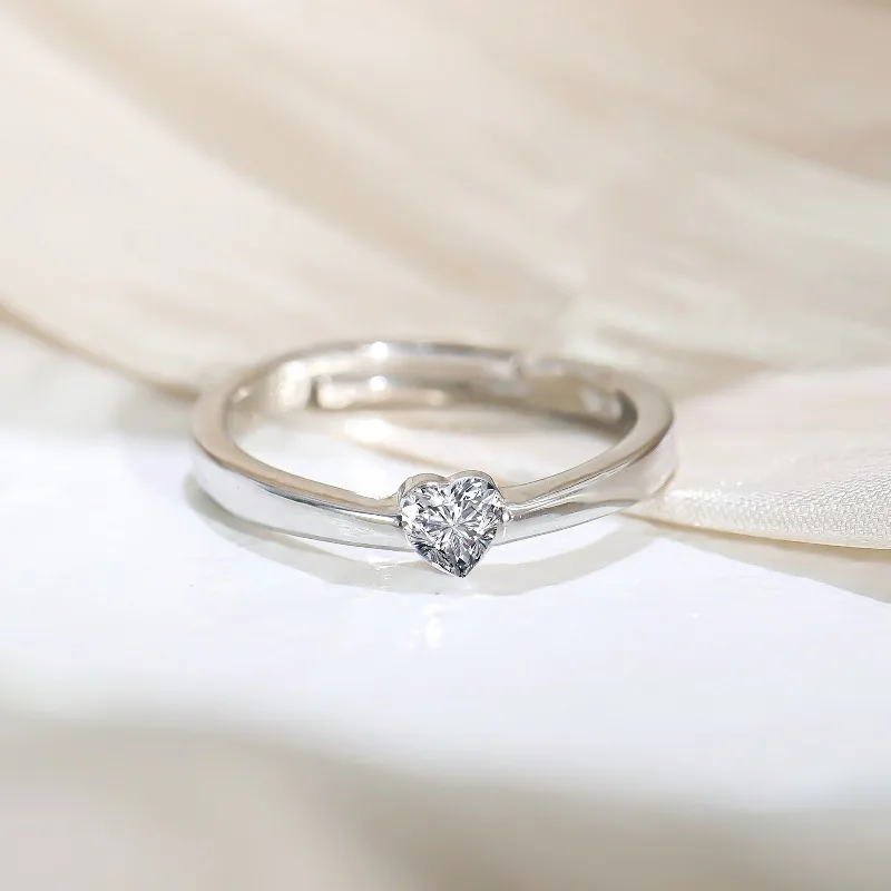 منتج جديد عبر الحدود خاتم الحب للنساء في اليابان وكوريا خاتم هندسي بسيط محاكاة خاتم الزواج المويسانتي الشركة المصنعة