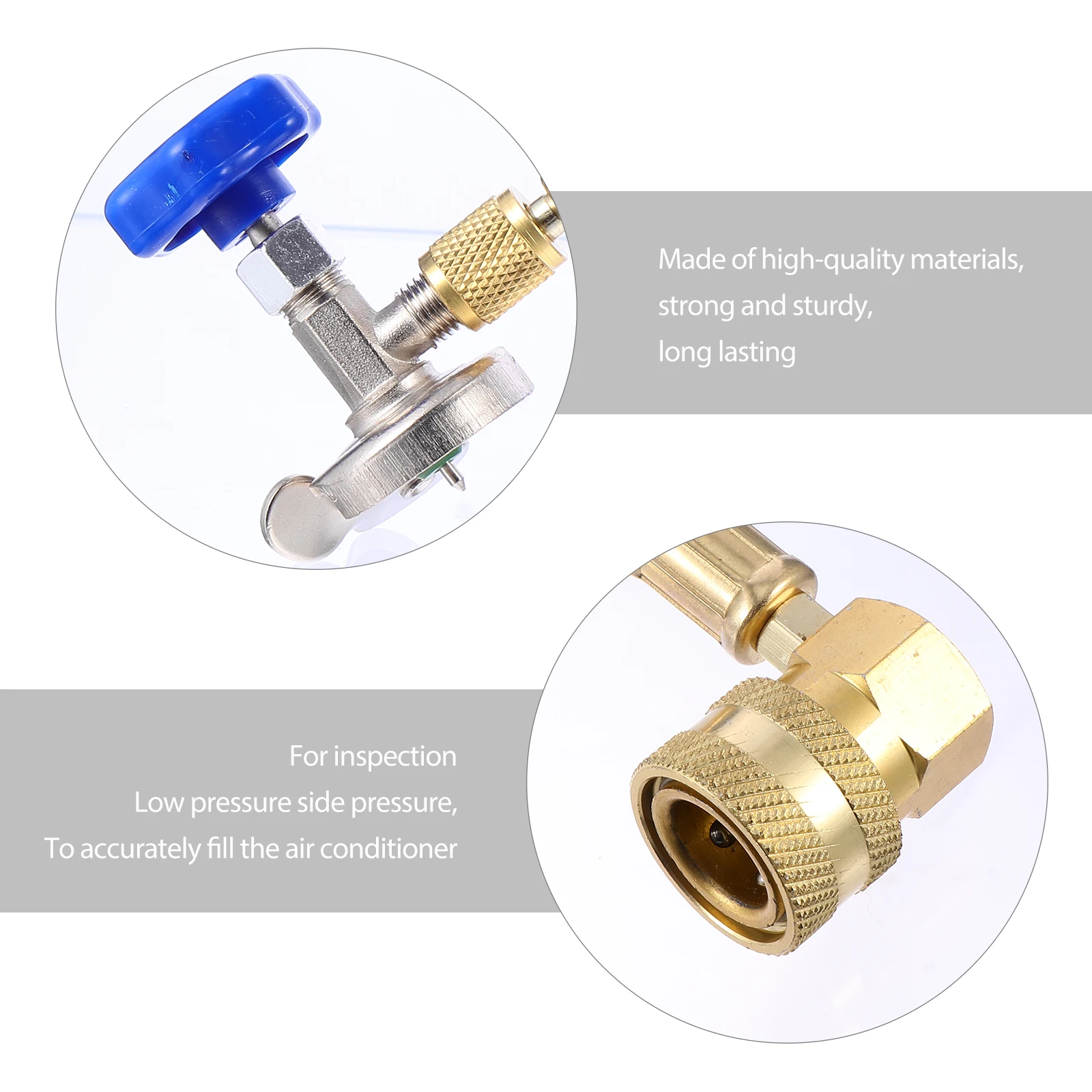

Car Air Conditioner Inspection Tool Refrigerant Charging Hose With Gauge R134A Ac Pressure Test Refill Hose For Vehicle Home Ac