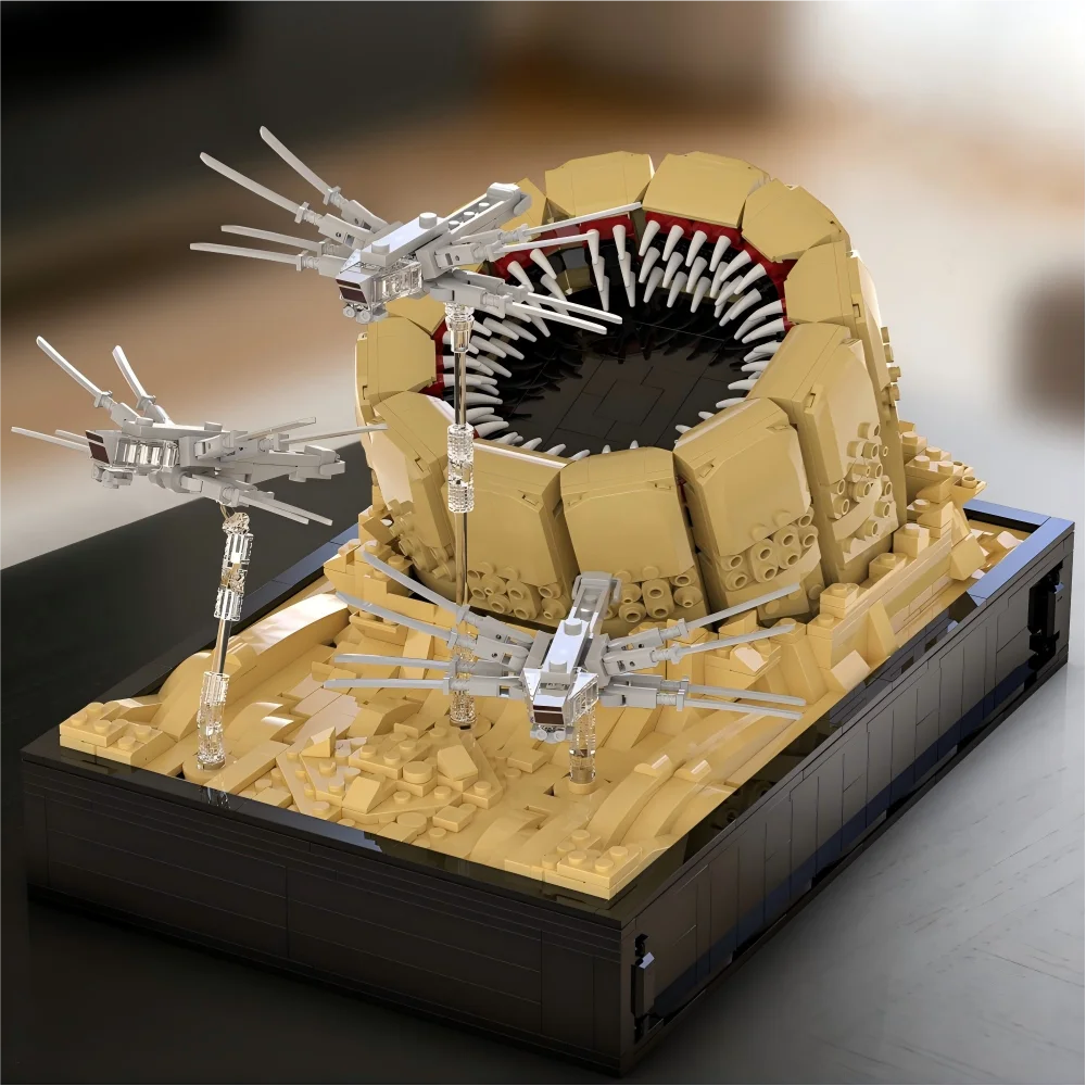 

1488PCS Sandworm Attack Building Set Giant Desert Monster vs Vehicle Combat Scene Sci-Fi Fantasy Model Kit for Adult Collectors