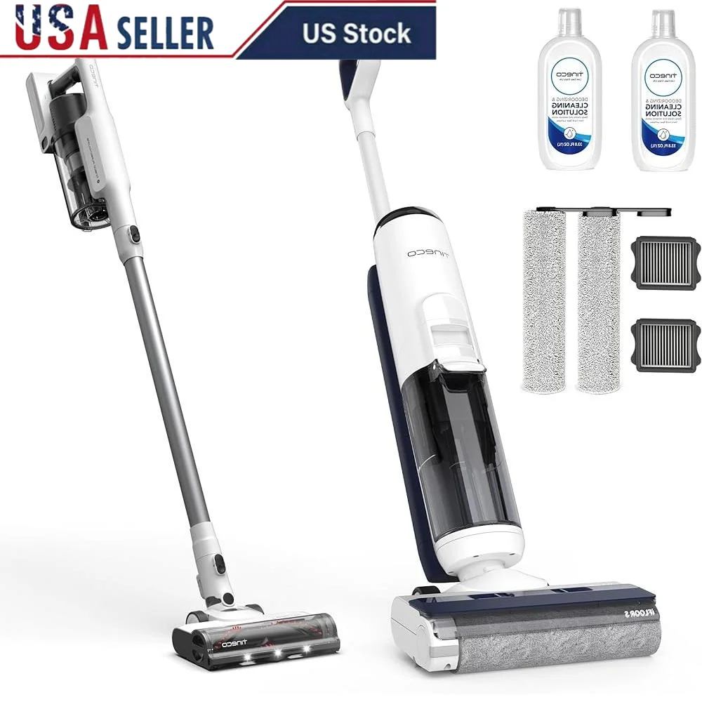 

Wet Dry Vacuum Cleaner Cordless Self-Cleaning 3 Modes 1L Dustbin 40Min Runtime Hardwood Tile Floor Cleaning