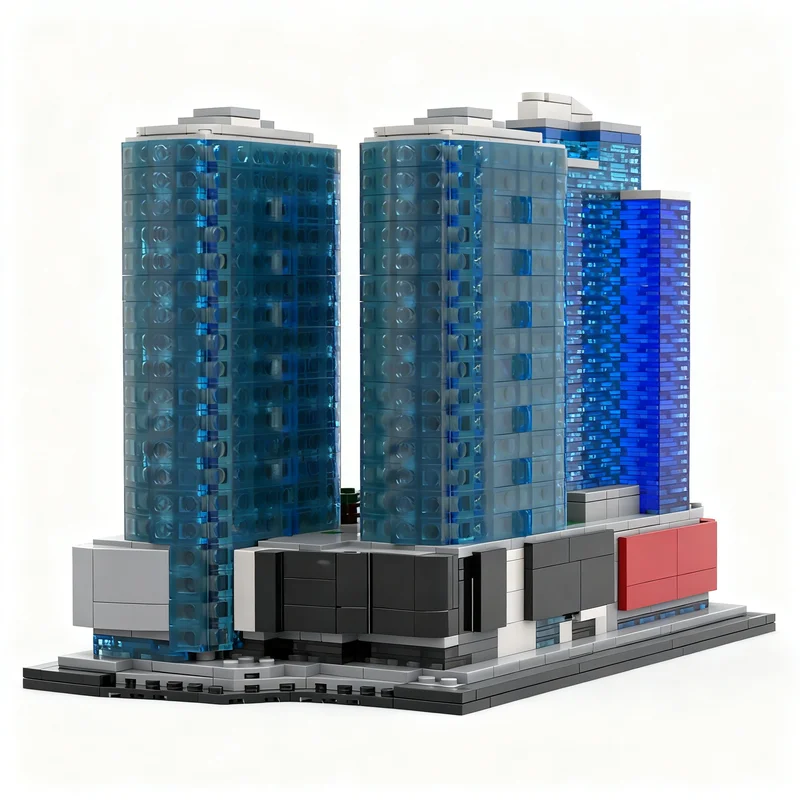 2058 piezas MOC Torres Circa, Bloques de Construcción de Modelos, Juguetes de Arquitectura, Regalos de Cumpleaños, Idea de Montaje DIY, Colección de Ladrillos para Presentación