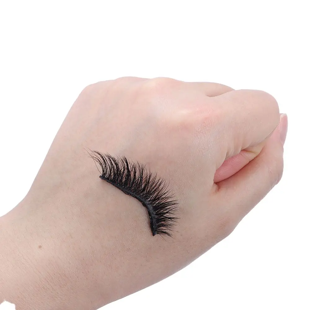 34 個/箱ファッション長持ち再利用可能なアイメイクツール低刺激性接着剤不使用つけまつげストリップ自己粘着