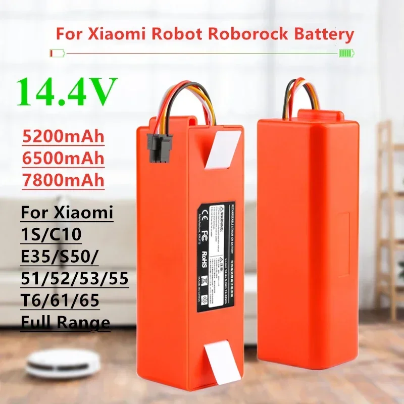 

Robotic Vacuum cleaner Replacement Battery for Xiaomi Robot Roborock S50 S51 S55 Accessory Spare Parts li-ion battery 5200mAh