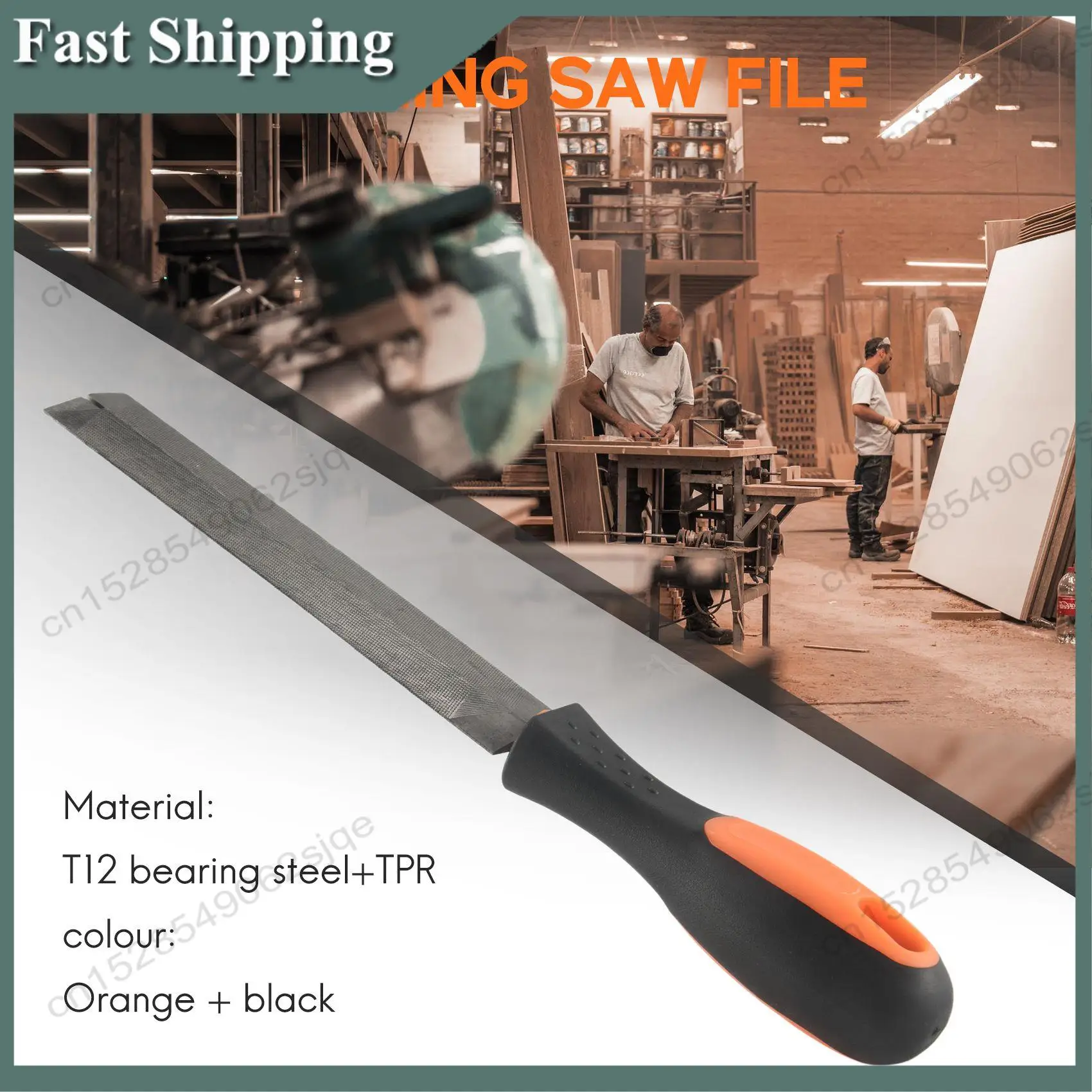-ABKM 6 Inch Pruning Saw File T12 Bearing Steel Fine-Tooth Rasp File Carpentry Woodworking Hand Tool With TPR Handle