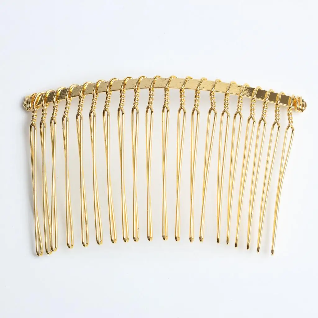 3-7pack 10 Pieces Alloy Hair Comb Women Hair Comb Wedding for Jewelry Making