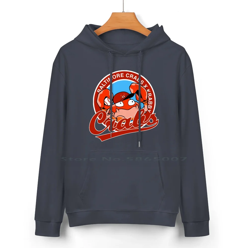 Baltimore Crabs X Krabby Pure Cotton Hoodie Sweater 24 Colors Blaseball Crabs Baltimore Krabby Baseball Maryland Hiroshima Carp