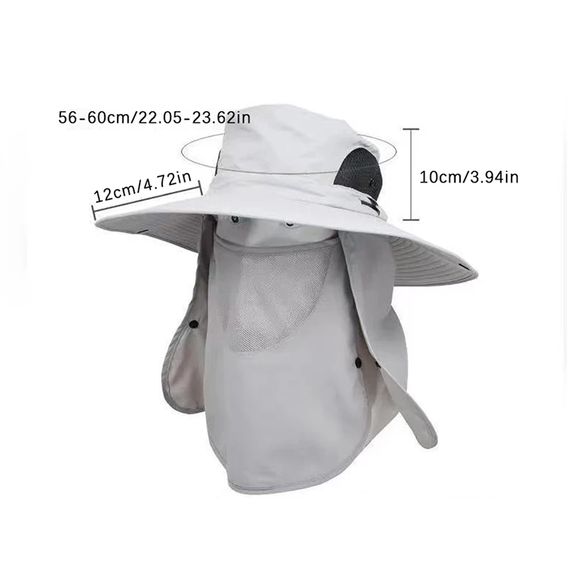 Cappello da pesca parasole grandi grondaie pesca maschera da alpinismo traspirante protezione UV esterna staccabile Gorro Pescador