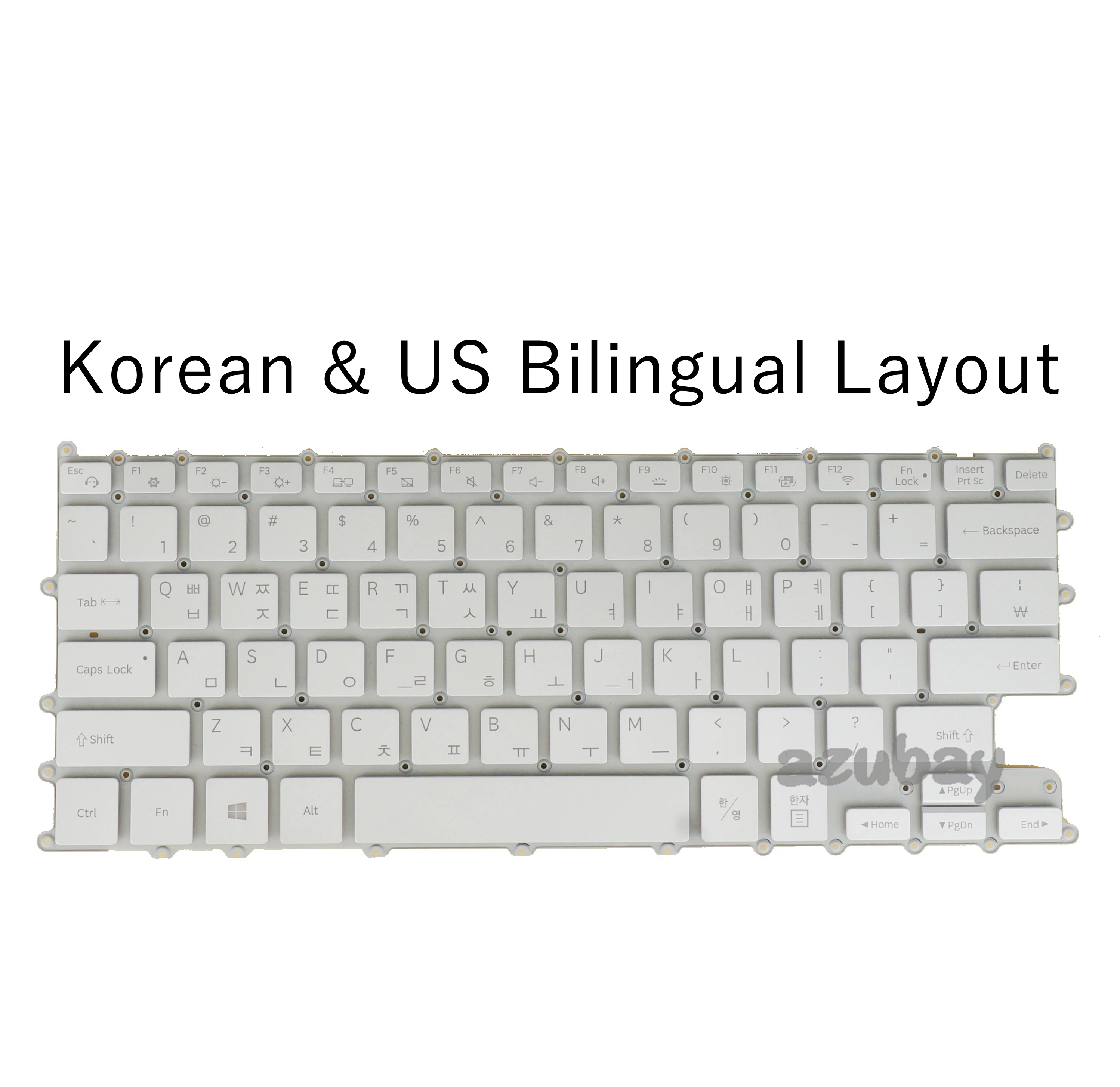 Korean KR & US QWERTY Laptop Keyboard for Samsung Notebook 9 13.3' NT930XBE NT 930XBE Backlit White / Silver No Frame