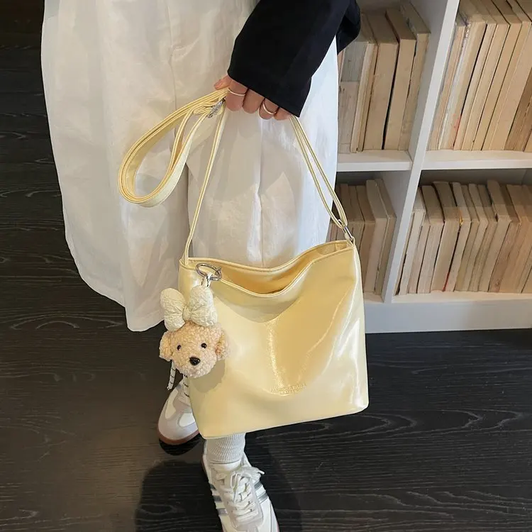 

Повседневная кожаная женская сумка в парижском стиле, высококачественная винтажная сумка-тоут, модная сумка через плечо для шопинга