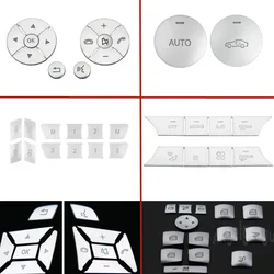 Car Interior Modification Central Control CD Air Conditioning Window Lifting Button Trim Sticker Fit For Mercedes Benz C GLK