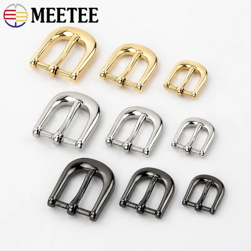 5/10/20Pcs 14/16/20mm Zinc Alloy Pin Buckles Adjustable Webbing Clasps for Handbag Purse Strap Shoe Belt Sewing Repair Hardware