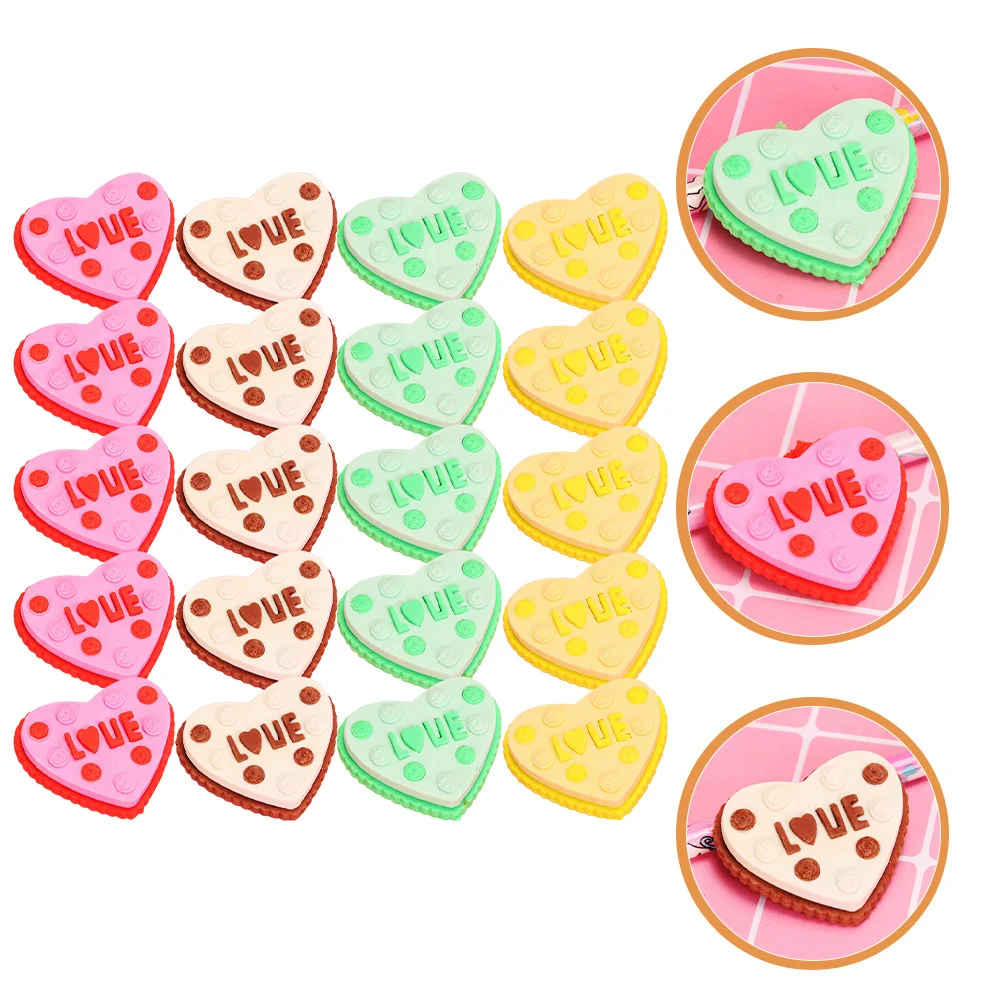 

20Pcs Erasers Bulk Vibrant Colors Shapes Reassemblable Small Erasers for Home Teaching School Classroom Party Favors