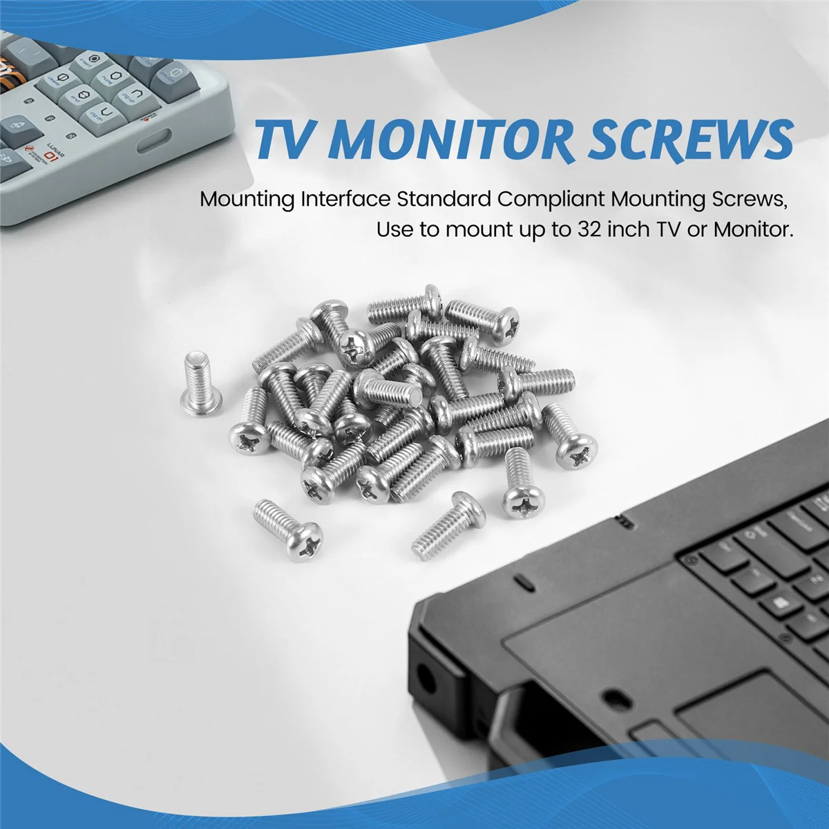 LZO 30 Pcs VESA TV LCD Monitor Mounting for PHILIPS Head Screws M4 X 10Mm