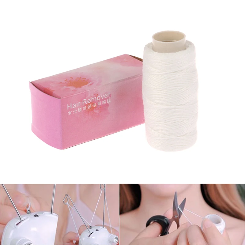 

1Roll Physical Cotton Thread Facial Hair Remover Wire Cotton Device Body Hair Removal Skin Rejuvenation For Daily Hair Removal