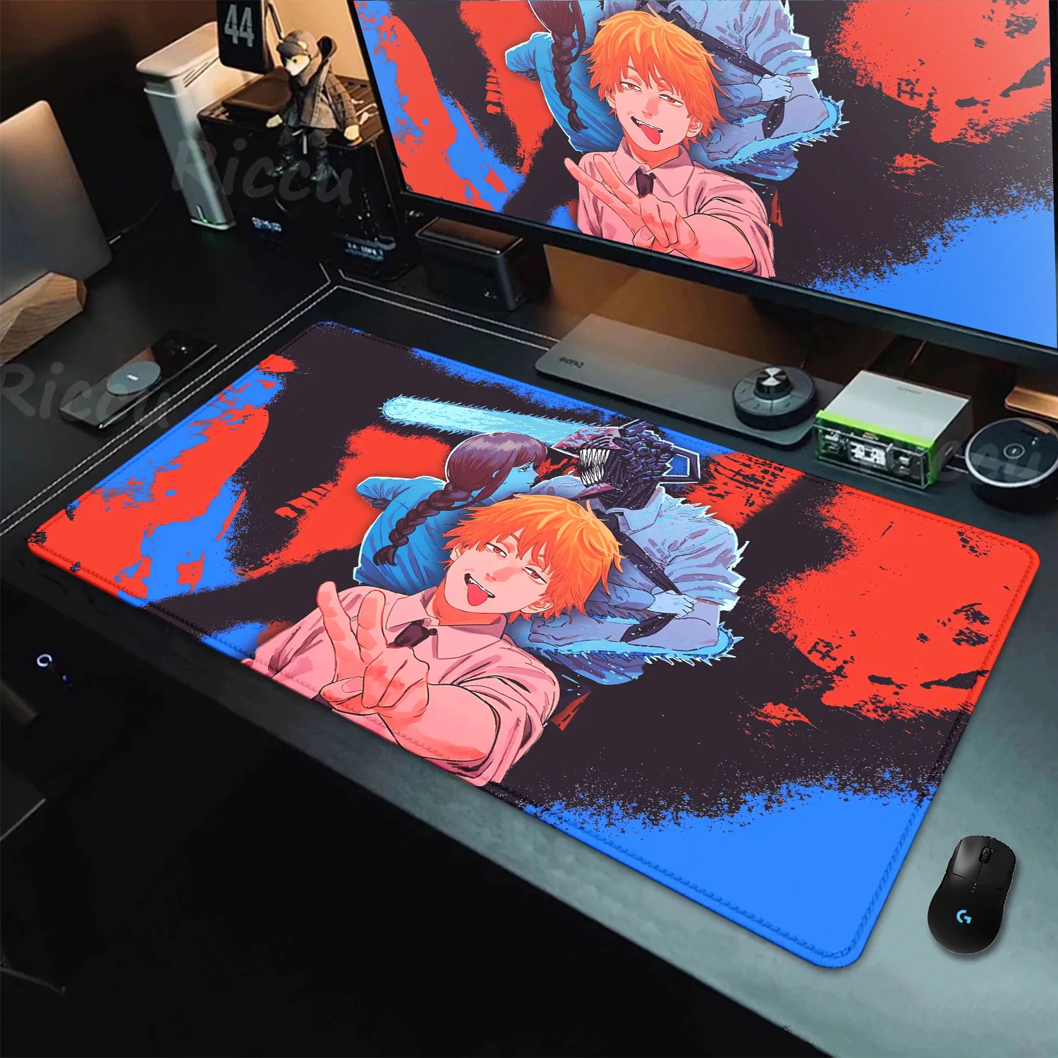 Mats Anime Chainsaw man Gaming Mouse Pad Desk Mat Large Rubber Mousepad Personalized Laptop Gamer Office Accessories Mouse Mat