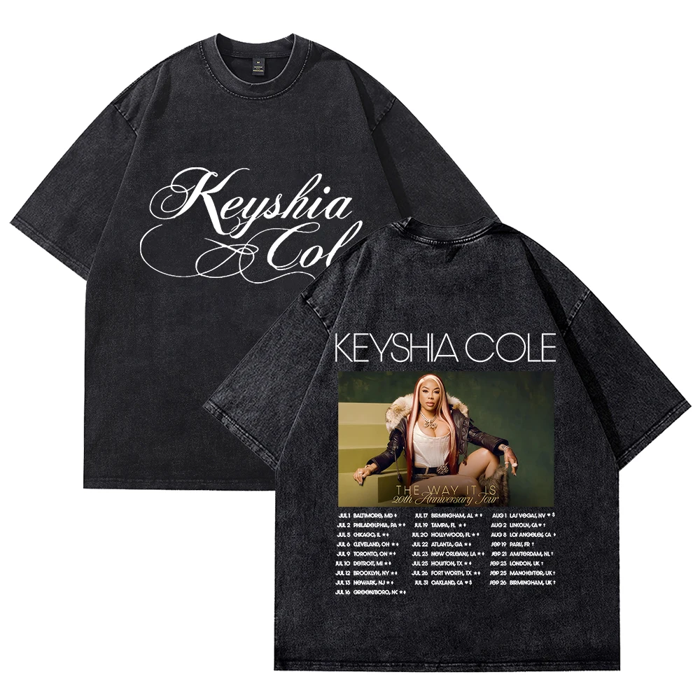 

Keyshia Cole The Way It Is 20th Anniversary Tour футболки Merch унисекс винтажные хлопковые футболки с короткими рукавами и круглым вырезом топы