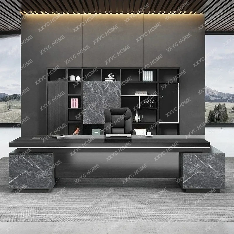 Boss table Simple modern single desk President manager table and chair combination office furniture