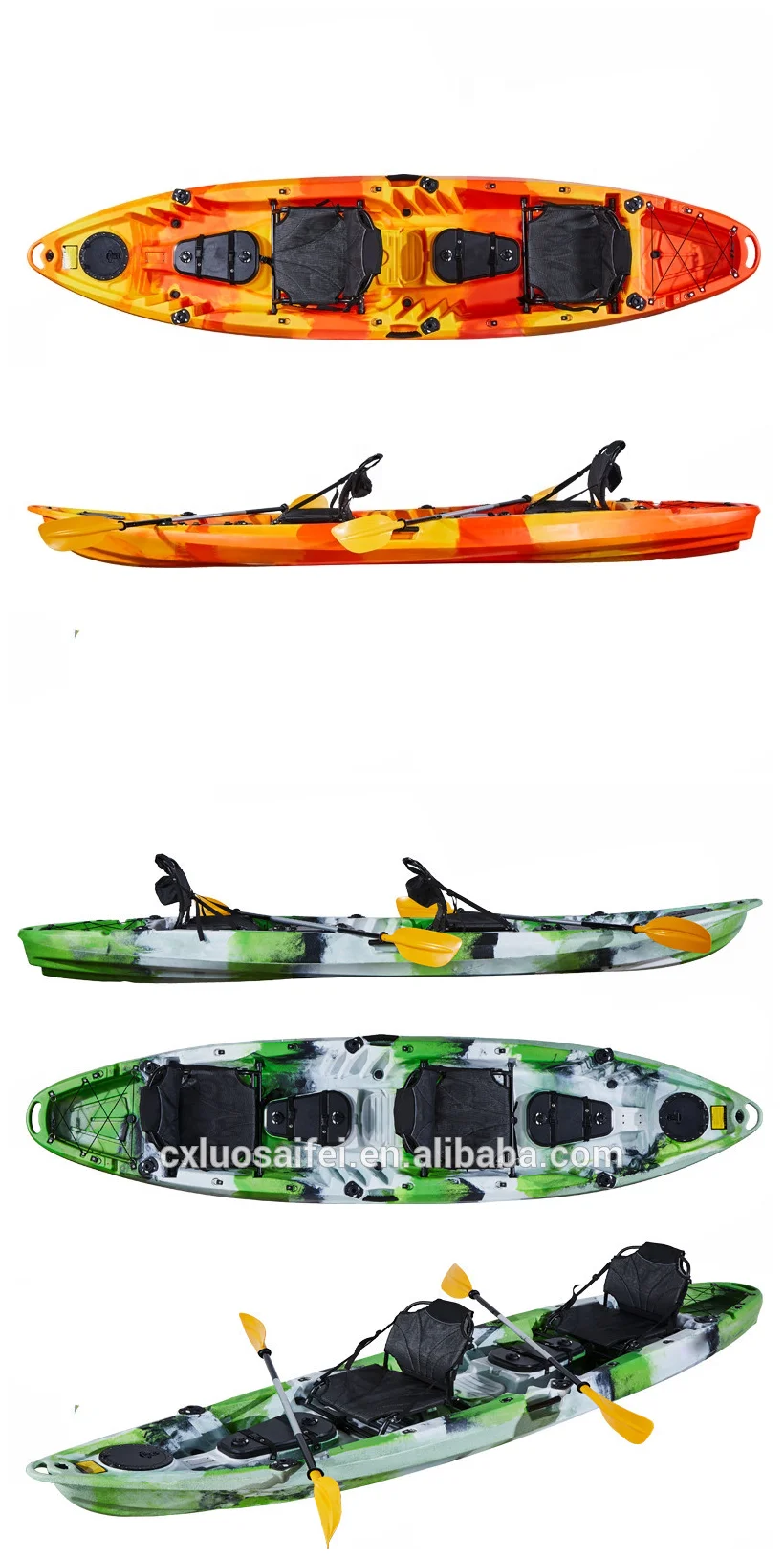 LSF KAYAK Family Kayak 2 Person Sit on Top Rowing Boat Pick Up At The Port