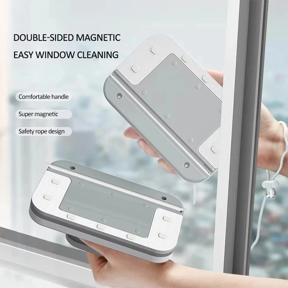 Practical Double-Sided Magnetic Glass Cleaning Brush for Household Window Cleaning