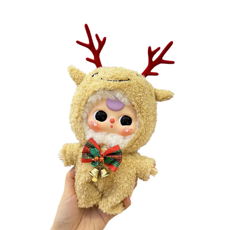 

2024 New 20cm doll clothes plush Cute for Elk Jumpsuit Costume Decor Toy Accessory funny gifts No Toys