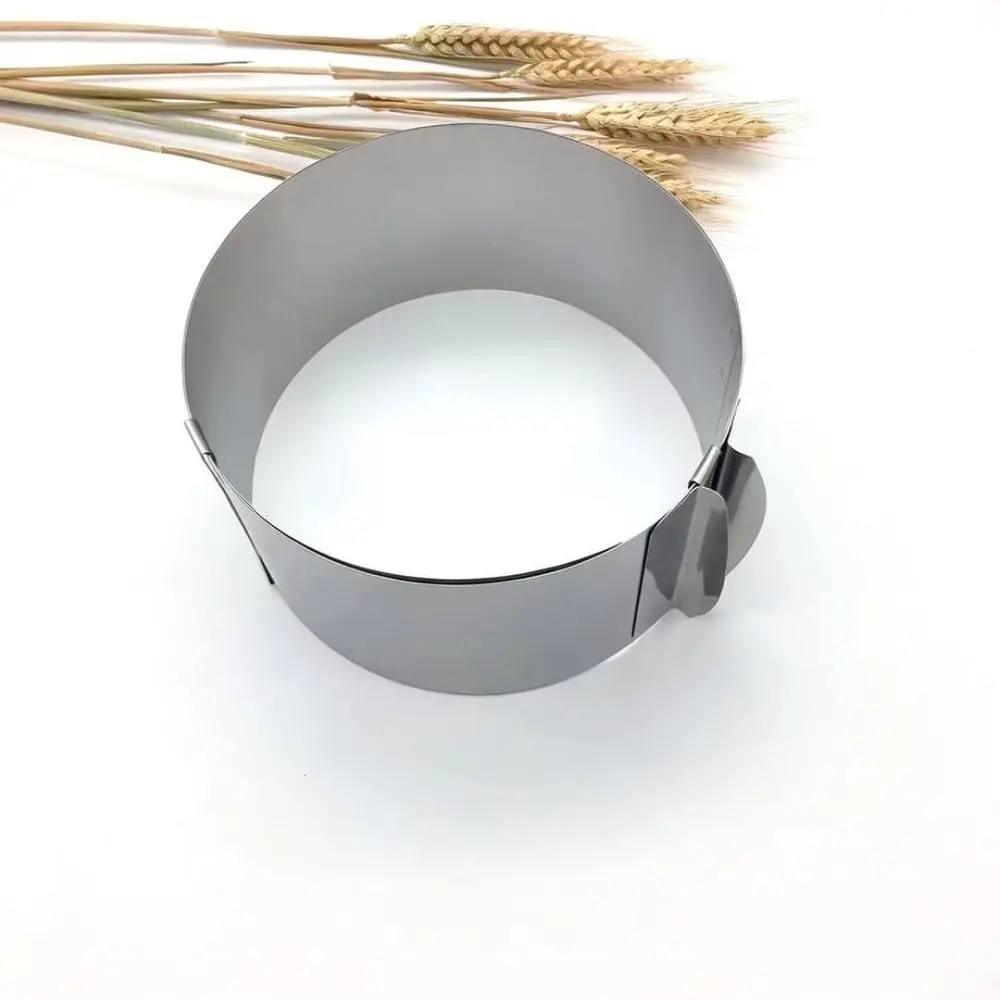 Professional Stainless Steel Mousse Ring Adjustable Baking Mold Expandable Round Cake Cutter For Kitchen Pastry Making