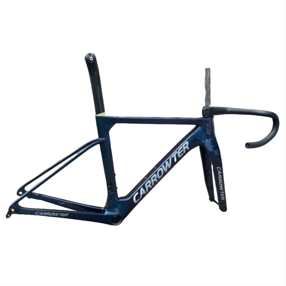 Road Carbon OSTRO Frame Speed Bike Frameset T1000 T47 Disc Brake Racing Bicycle Frames+Handlebar Custom Painting Logo DPD Ship