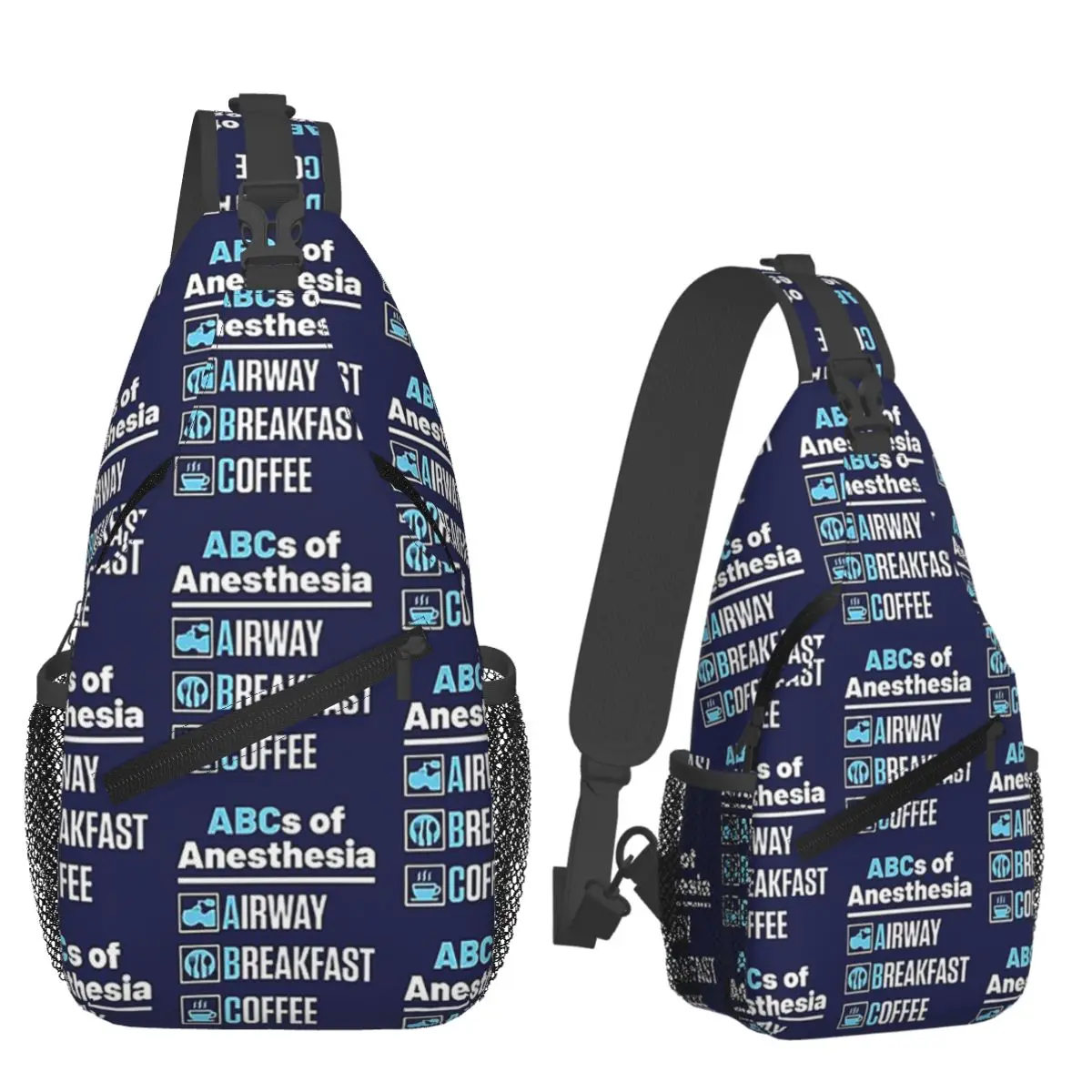 

Анестезиолог Анестезиология Доктор Медсестра ABCs Нагрудная сумка Мужской рюкзак через плечо на слинге Нагрудная сумка Походный рюкзак Сумка на плечо