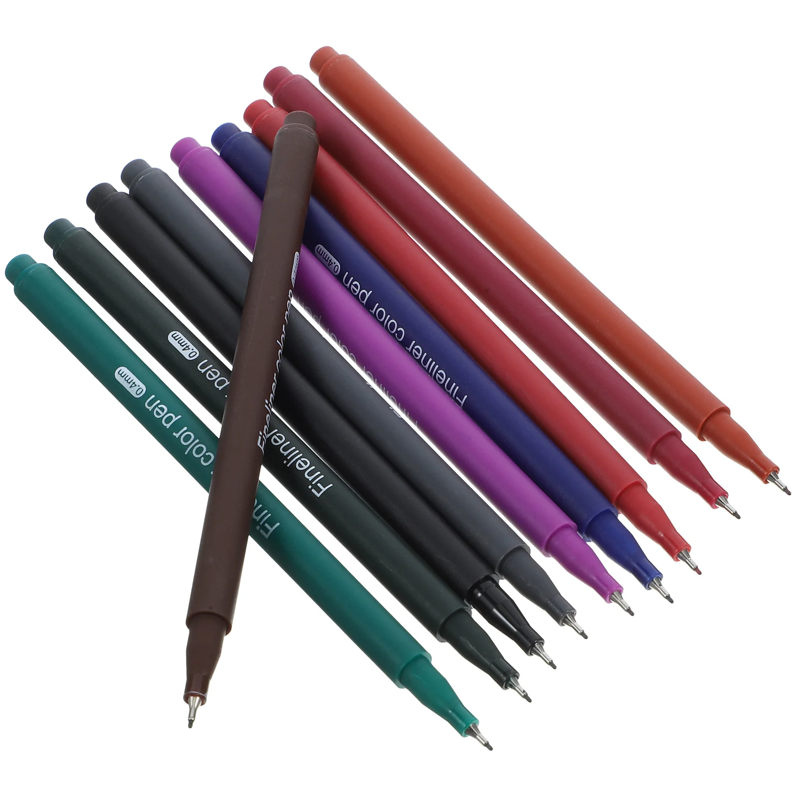 

10pcs Quick Dry Colored Fiber Pens Compact Portable Smooth Writing For Adult Coloring Books Drawing Art Supplies Scrapbook Pens