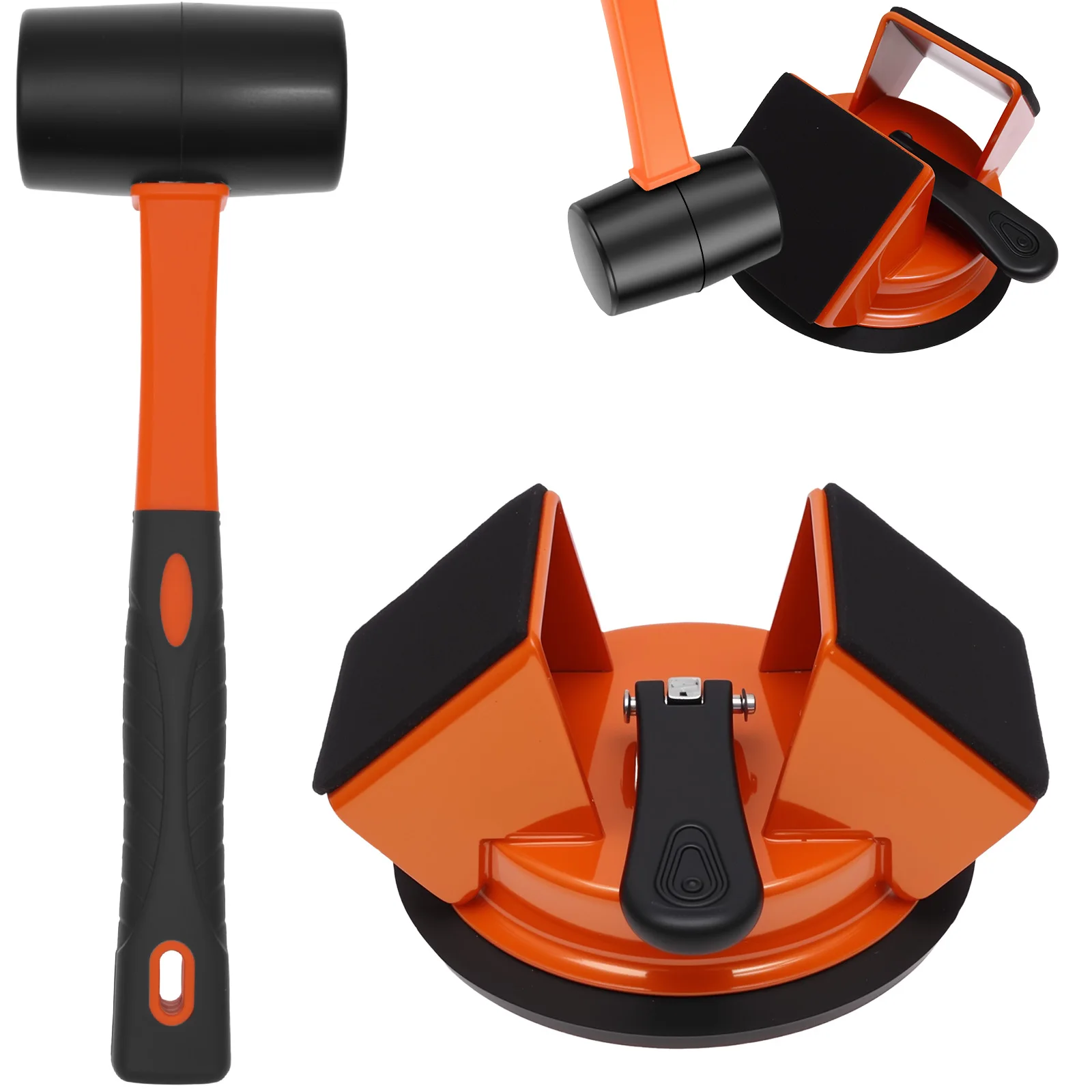 

Инструмент для устранения зазоров в полах с резиновым молотком, сверхмощный напольный домкрат с присоской 45 ° Инструмент для ремонта швов в полах и стенах