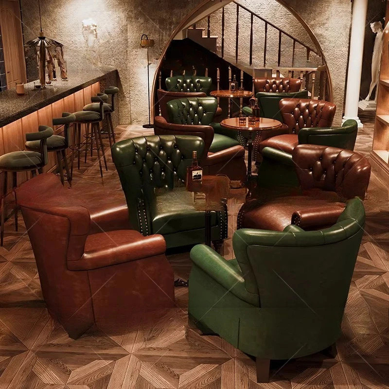 

Sofa, cafe solid wood table and chair combination