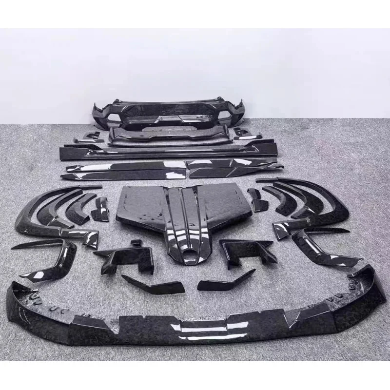 ThrustWorks Premium Car Accsori XM G0 Style Dry Body Kit; Carbon Fiber Front Lip Side Skirts Rear Spoi High Quality