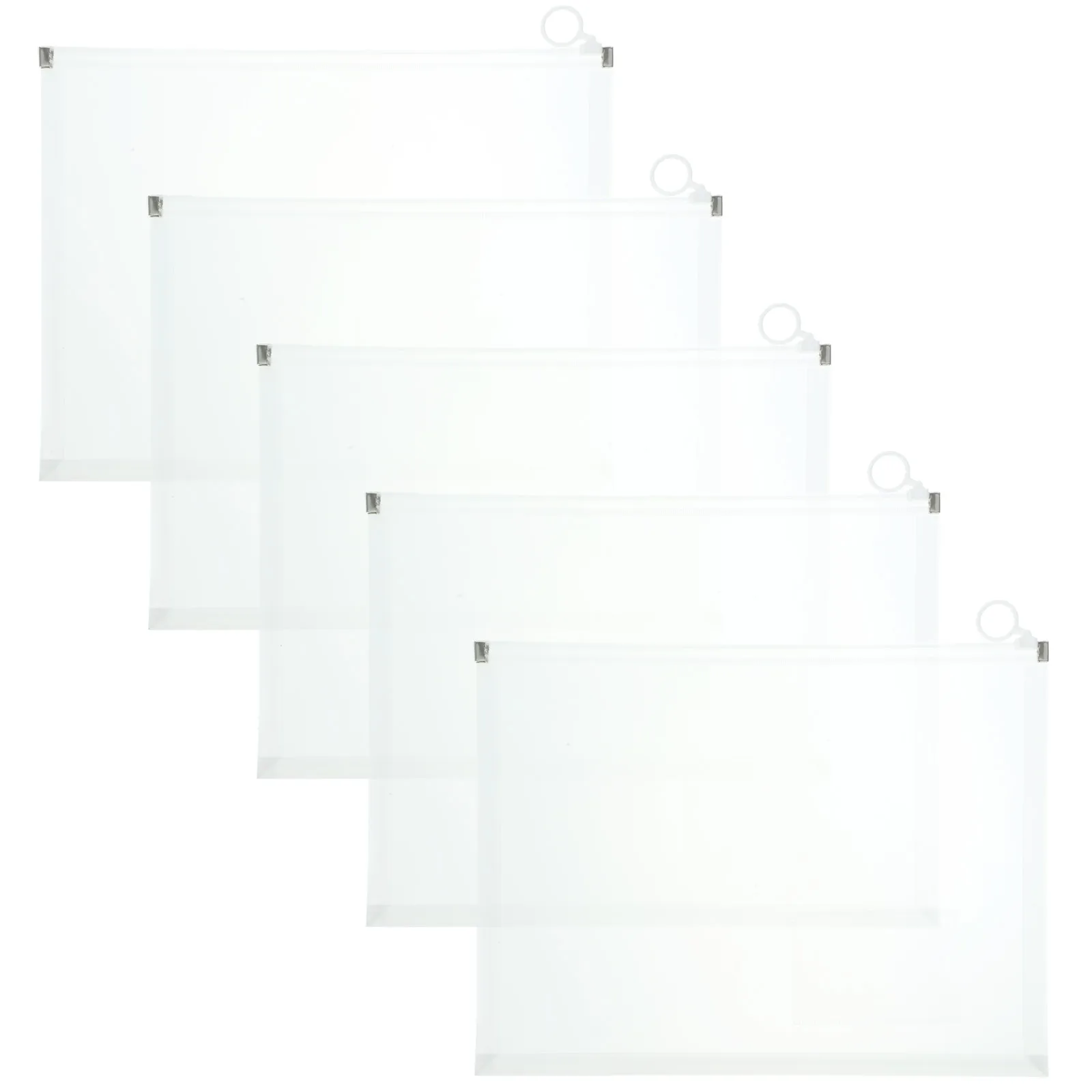 5 قطعة مغلفات المستندات شفافة PP جيوب الملفات البلاستيكية A4 حجم مكتب تخزين المستندات المنظم أكياس وثائق المغلفات