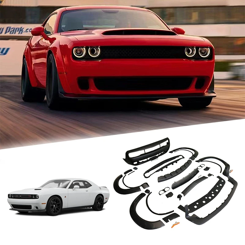 

Demon Style Car Front Bumper Wide Fender Flares Car Auto Accessories For Dodge Challenger 2015-2023