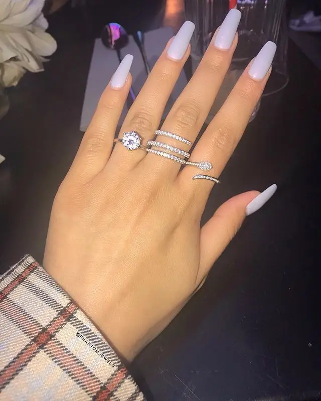 Womens Personality Three Circle Surround Fashion Engagement Ring Hot Selling S925 Sterling Silver Micro Studded Diamond Ring