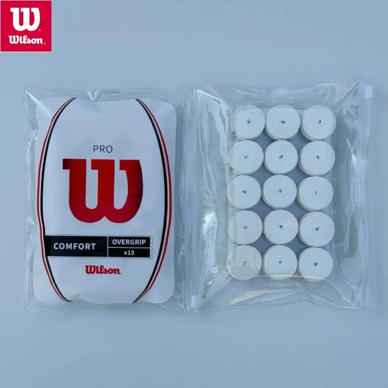 12Pcs Wilson Tennis Racket Grips Overgrip Sweat Band Badminton Tennis Racket Non-Slip Hand Glue PU Sweatband Absorption