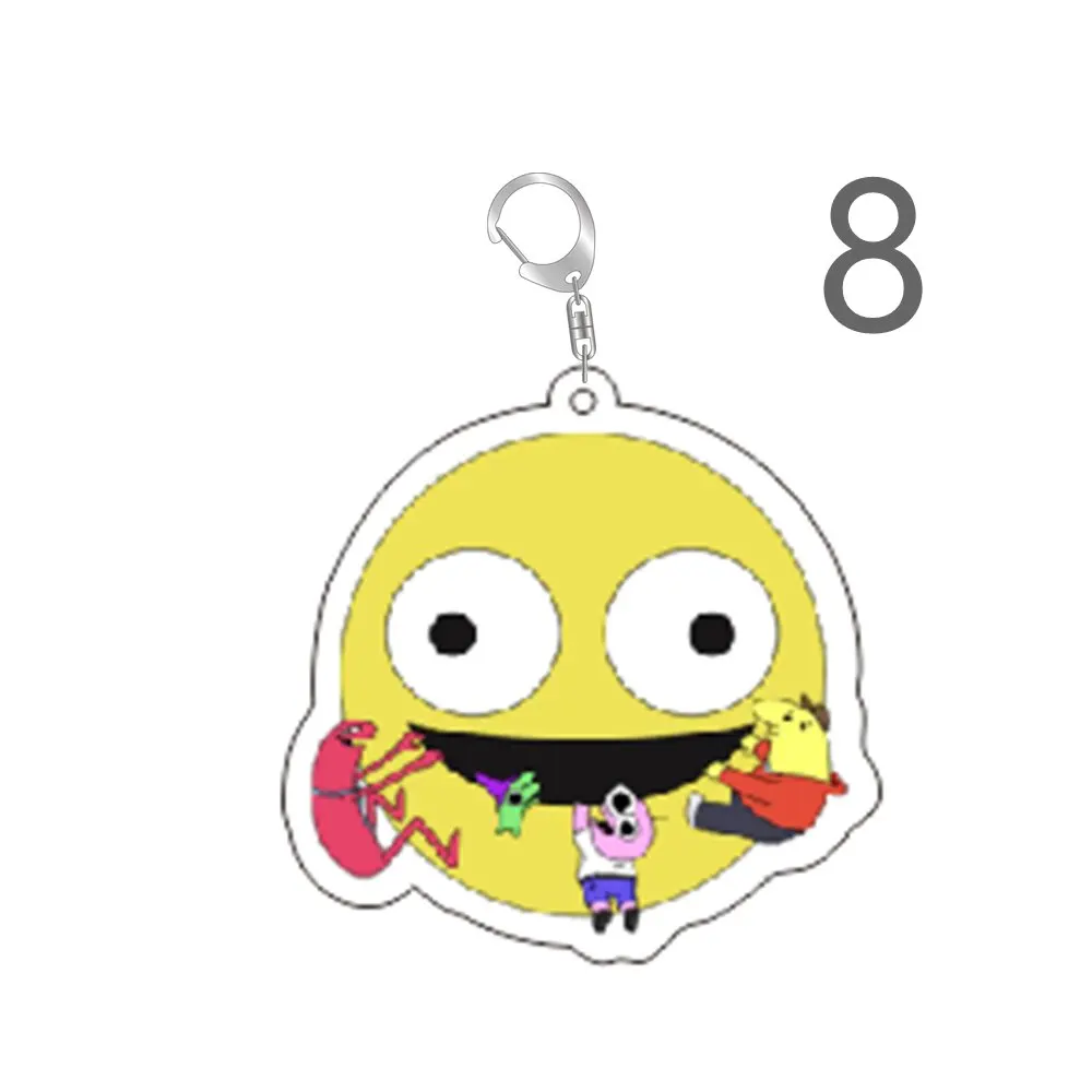 Cute Smiling Keychains For Accessories Anime Bag Pendant Key Chain Ring Jewelry Fans Friends Gifts  School Couple Funny Cartoon