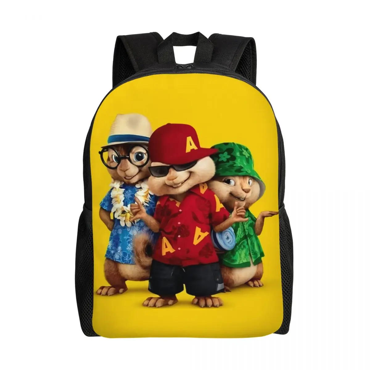 Custom Alvin Seville Cartoon Backpacks Women Men Basic Bookbag for School College The Chipmunks Bags