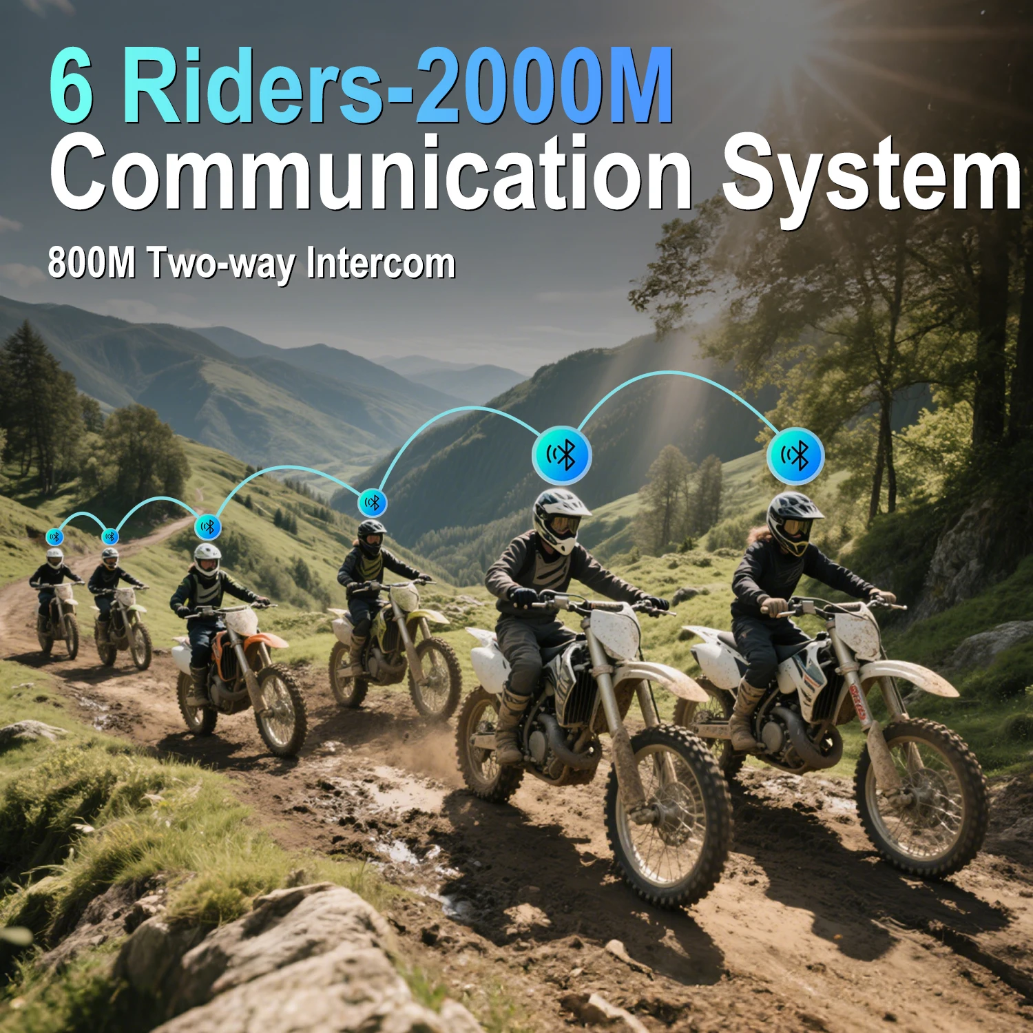 Hot sell Long Working Time Helmet Headset Motorcycle Bluetooth 5.1 Motorbike Wireless Music Headphone with FM Radio and LED Disp