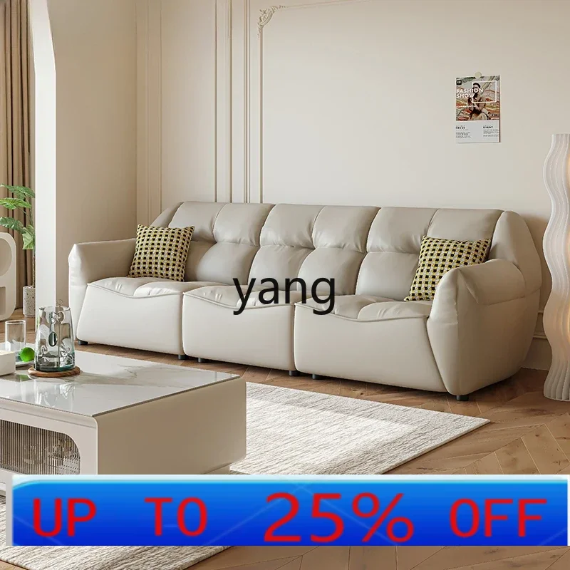 LTT light luxury cat scratching fabric sofa living room modern simple cream style high backrest