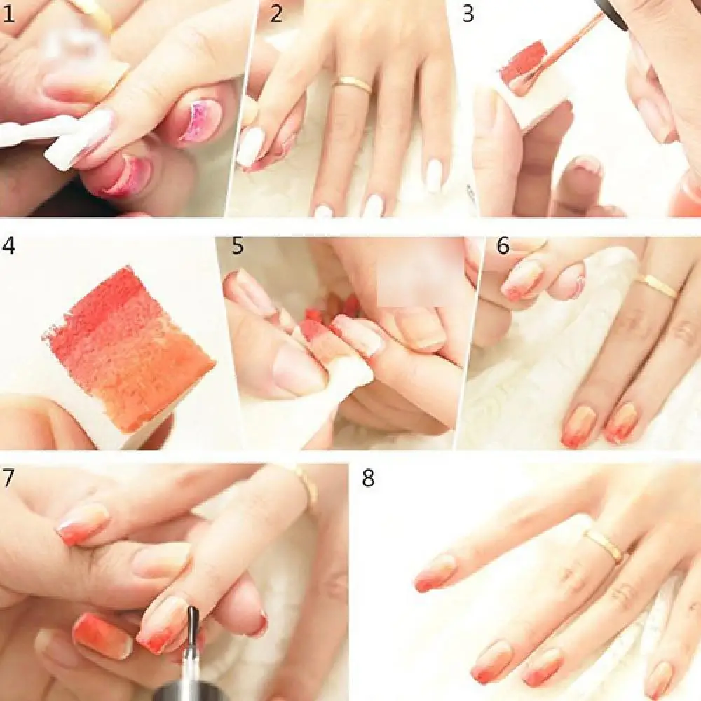 Barres éponge de ponçage pour vernis à ongles, 3 pièces, outil de manucure et pédicure, brosses dégradées