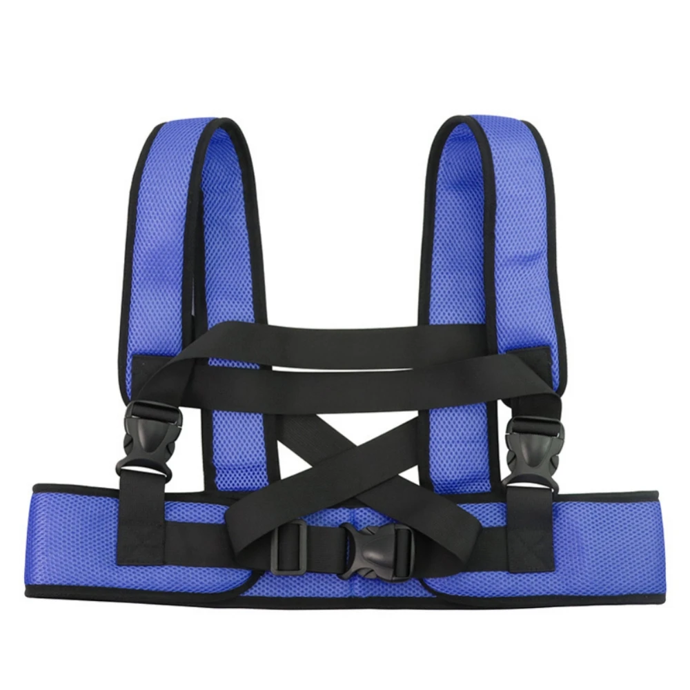 Postoperative Anti Fall Wheelchair Safety Belt Universal Wheelchair Restraint Belt Blue Vest Style Adjustable Fixing Belt