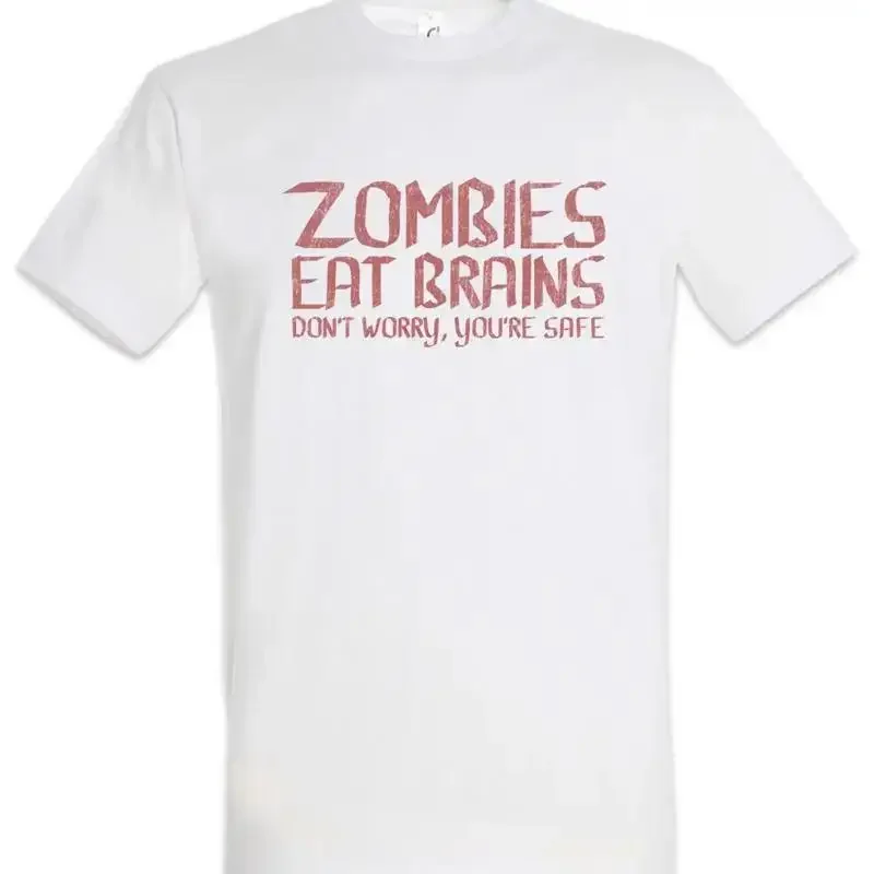 Zombies Eat Brains T Shirt Fun Geek Nerd Brain Zombie Eater