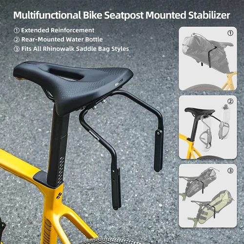 Imagen 2 del producto Rhinowalk-estabilizador de asiento trasero para bicicleta, soporte de montaje para sillín, portaequipajes para bicicleta, marcos de estante multifuncionales, accesorios