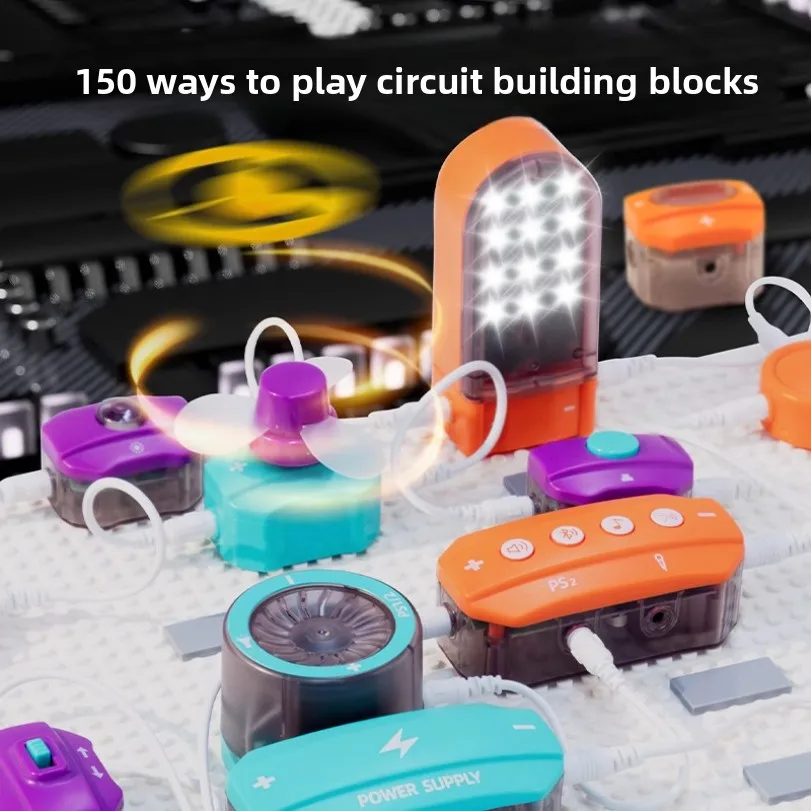 Circuit Experiment Building Blocks Toy Assembly Science Experiment Set Physics Enlightenment Wholesale DIY Science Education Ass