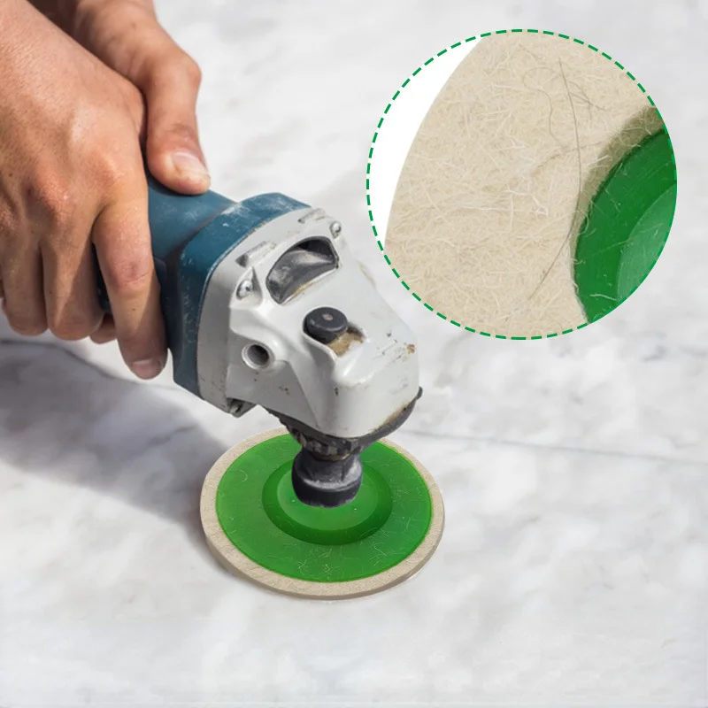 4Inch 100mm Wool Polishing Disc Wheel Buffing Pads Angle Grinder Wheel Felt Polishing Disc For Metal Marble Glass Ceramics