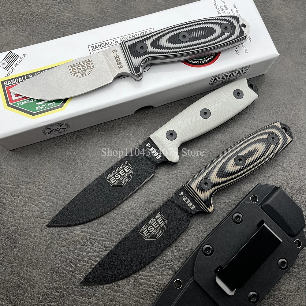 ESEE Series Outdoor High Hardness Straight Knives, Kydex Sheath, Fixed Blade, Ultra-sharp, for Hunting, Self Defense, Camping