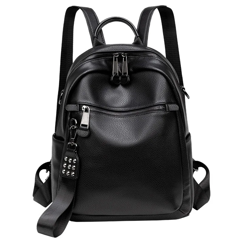 Гонконгская брендовая женская сумка на двойное плечо из натуральной кожи, новинка 2025 года, модная мягкая кожаная дорожная сумка 2018, универсальная, модная