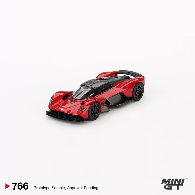 MINIGT 1:64 Toy Model Car A Mar Alloy Die-Cast Sport Vehicle Valkyrie Hyper Red #766 Display Collection Gifts